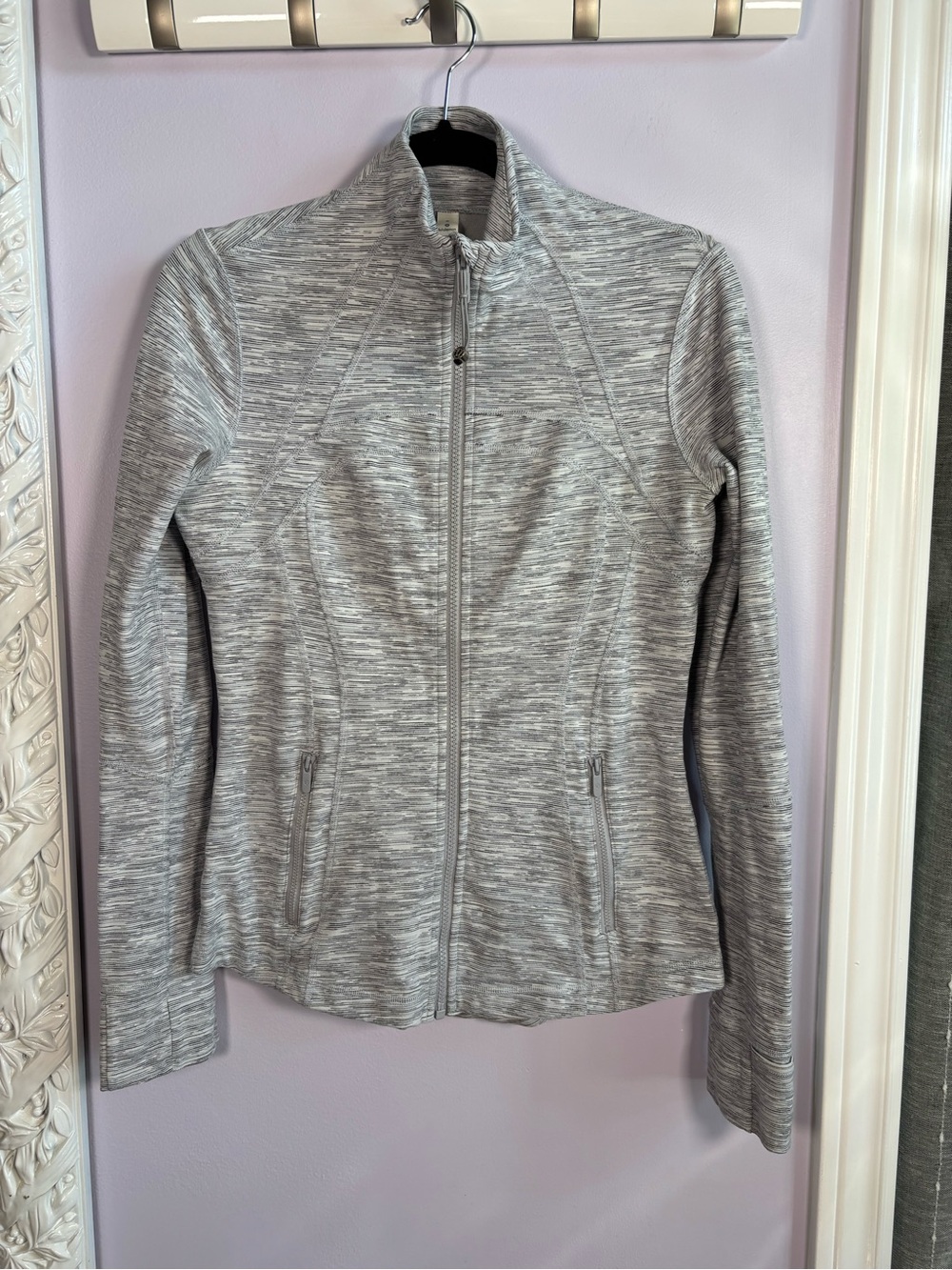 lululemon athletica Define Heather Gray Full-Zip Utility Jacket Size 8